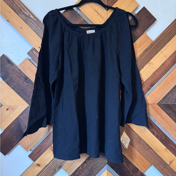 MantaMaya Tops - Black Cotton Women's Top